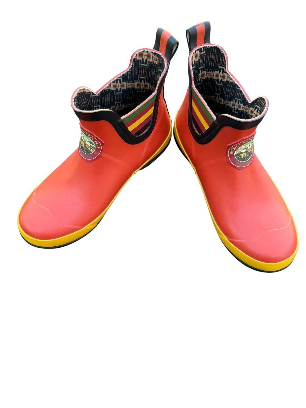 Pendleton RAINIER National Park Chelsea Rain Boots Boot Orange sz 6 EUR 37 NWOB
